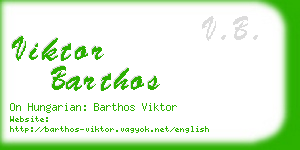viktor barthos business card